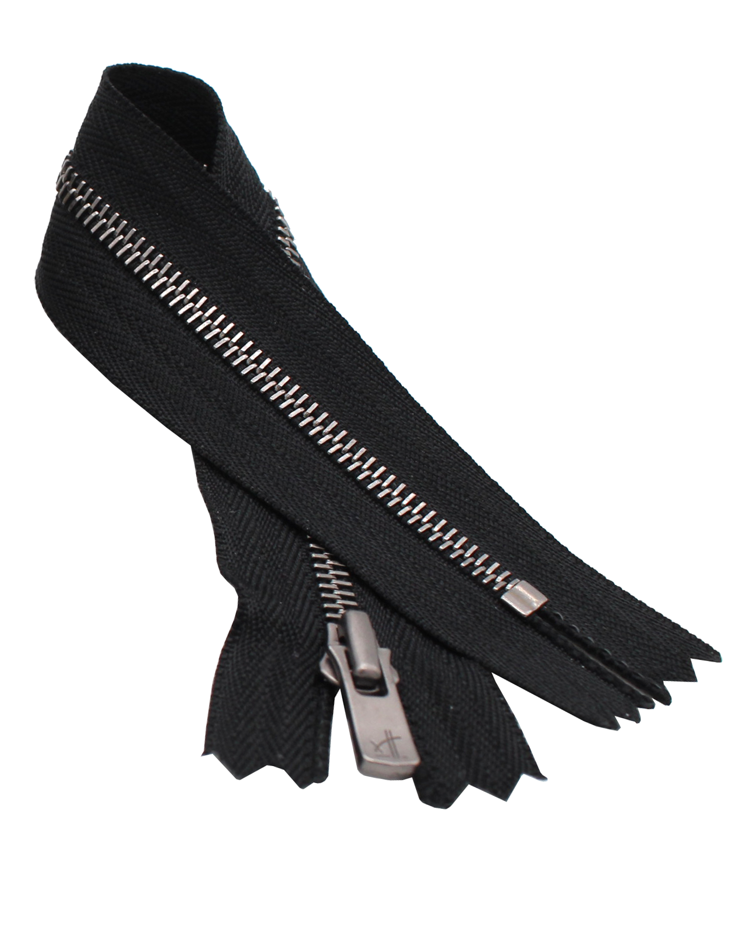 YKK #2 Excella Antique Silver Zipper - Closed Bottom