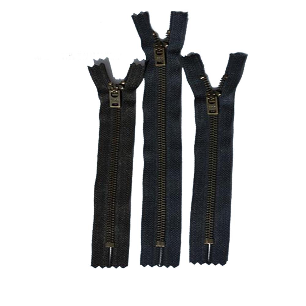YKK #5 Antique Brass Jeans Zippers - Stock Colors
