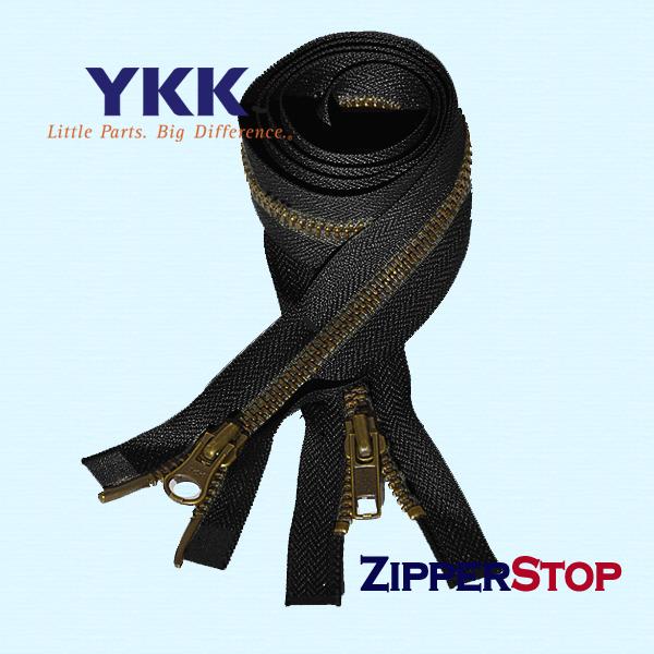 YKK #5 "2-Way" Antique Brass - 48" - Jacket ~ Separating