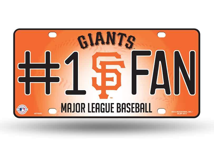 Giants MLB #1 Fan Metal License Plate
