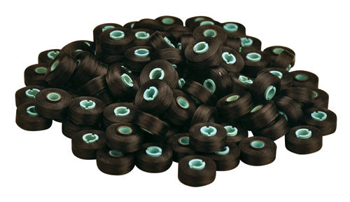 100 pack of prewound L bobbins-- black