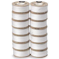 100 pack of prewound L bobbins-- white