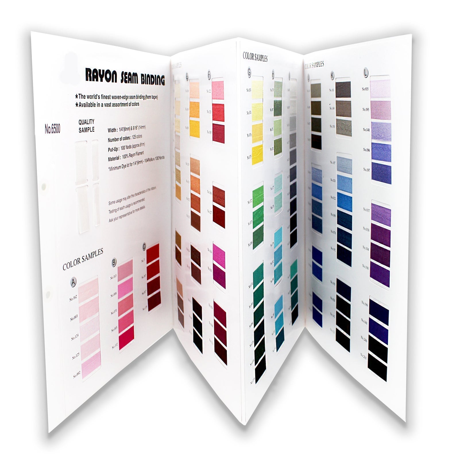 Seam Binding 2.0 Color Card