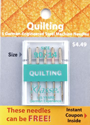 KLASSE QUILTING 5PK SZ 90/14