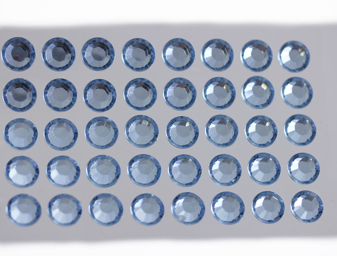 Light Blue Sapphire Stick On Rhinestones