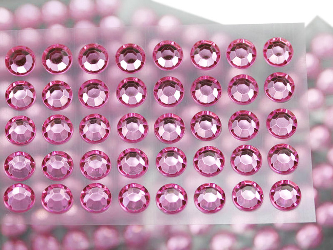 Pink Stick On Rhinestones