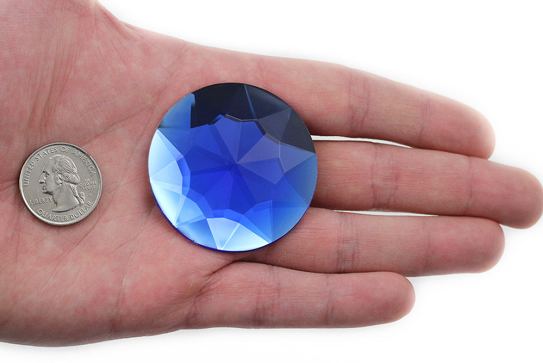 Blue Sapphire Extra Large Flat Back Round Gems