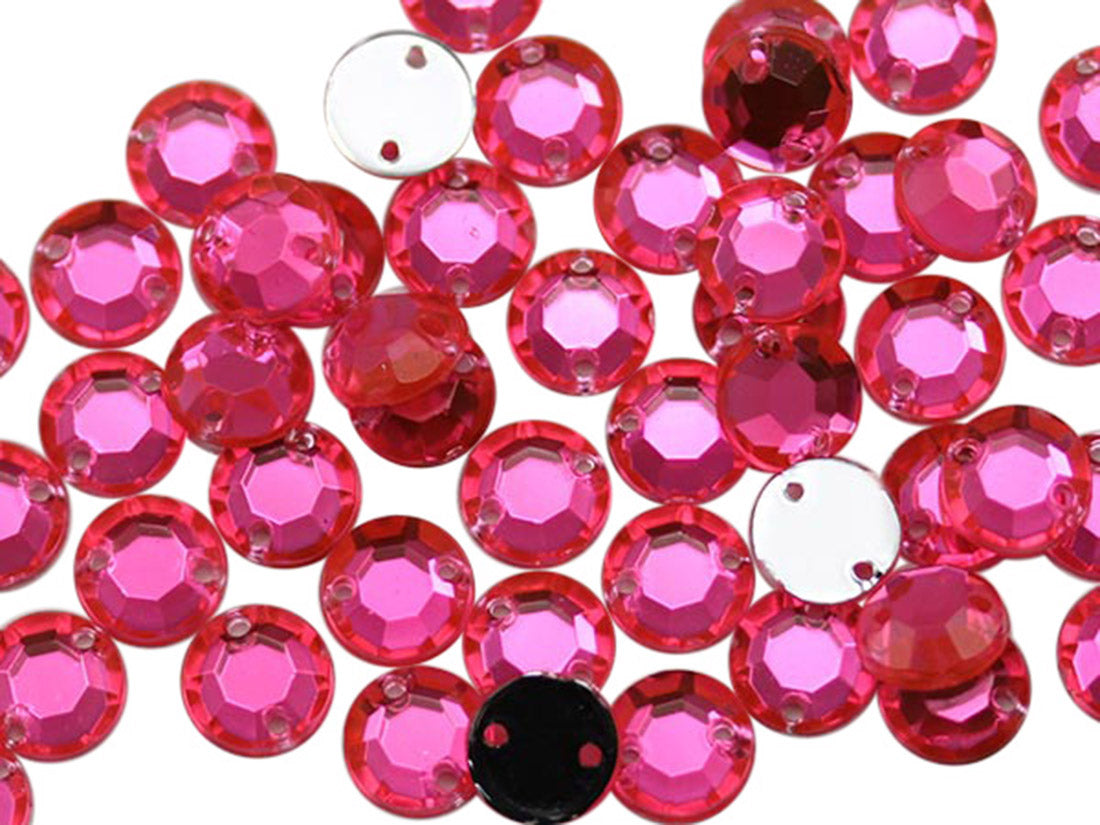 Hot Pink Sew On Rhinestones