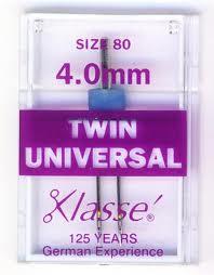 Klass Twin Universal Needle - 4.0 mm/Size 80