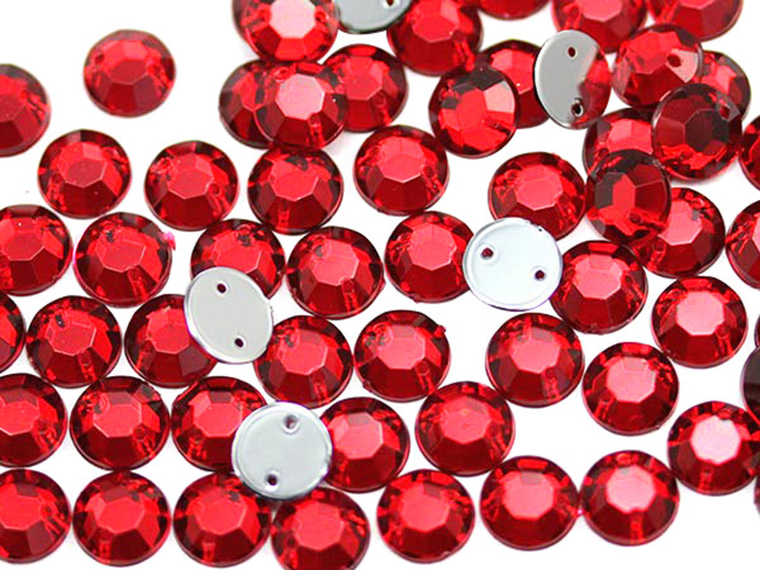 Red Ruby Sew On Rhinestones