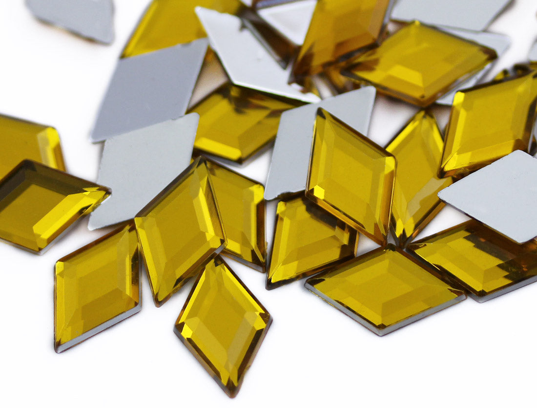Gold Topaz Flat Back Diamond Gems