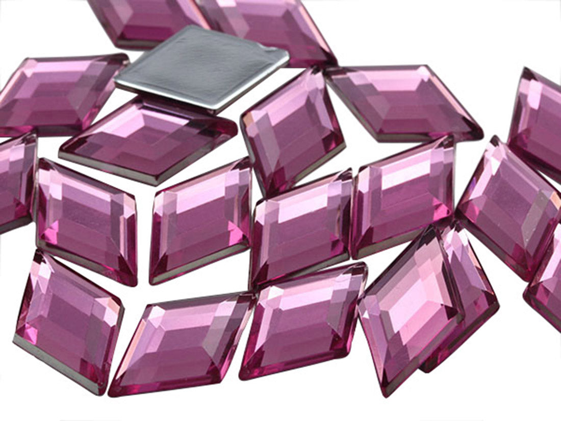 Pink Rose Flat Back Diamond Gems