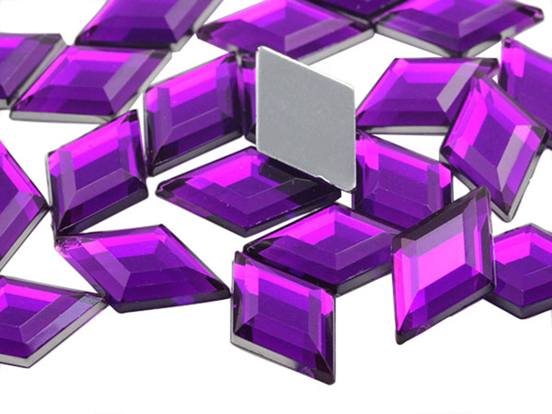 Purple Amethyst Flat Back Diamond Gems