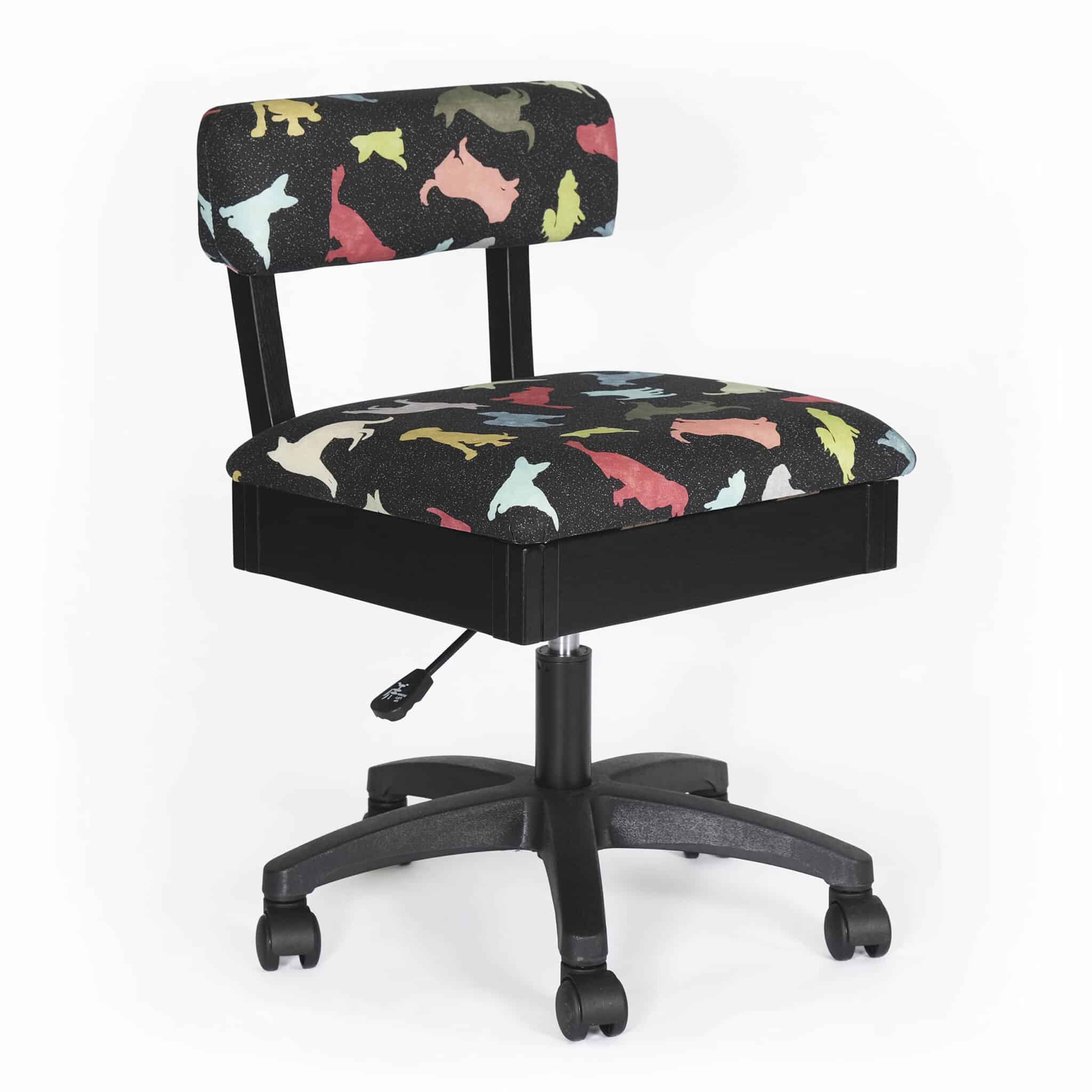 Arrow Hydraulic Sewing Chair in Black- Good Dog