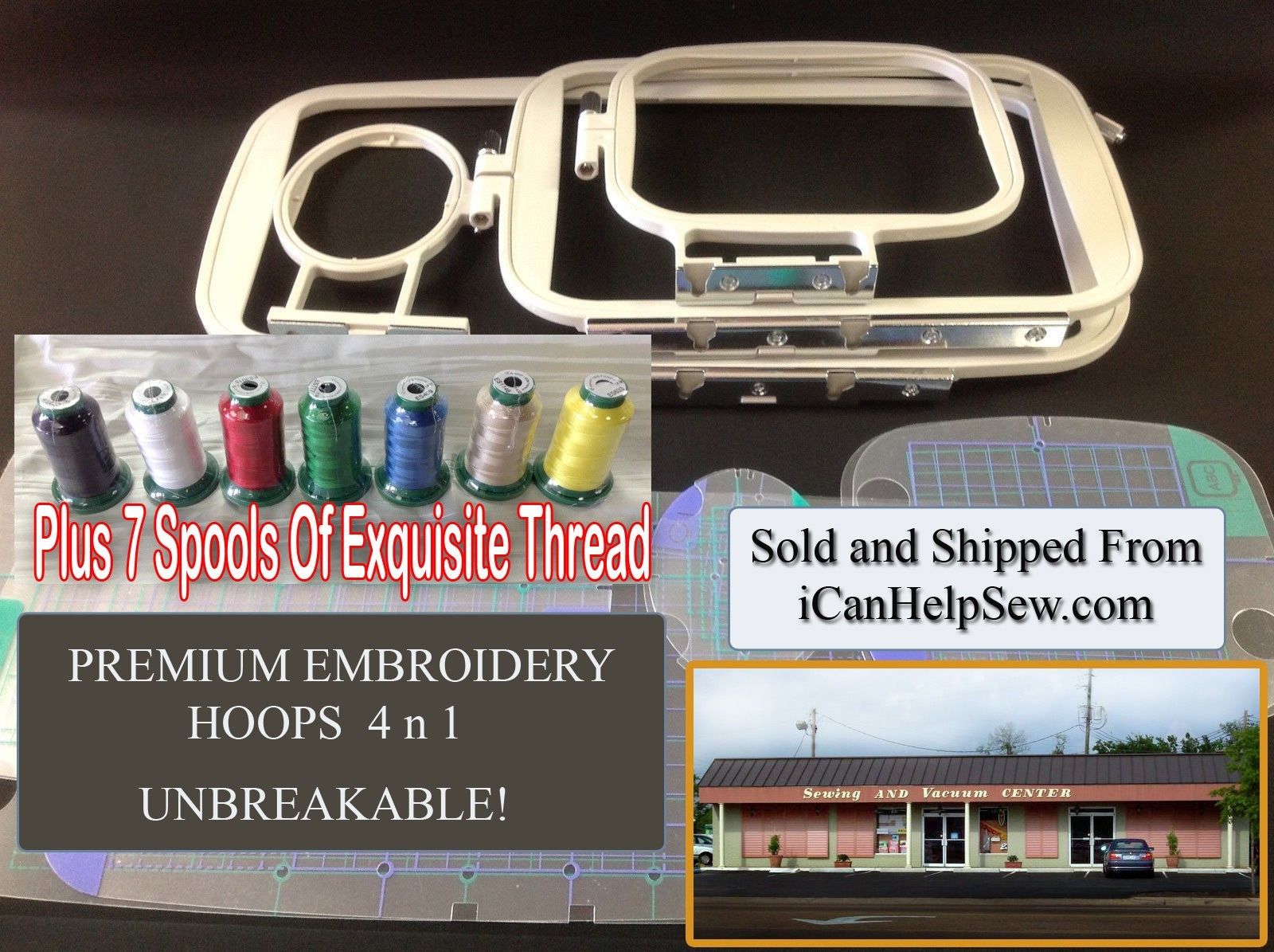 BabyLock Embroidery Hoop Replacement + Thread for Essante, Ellure, + More