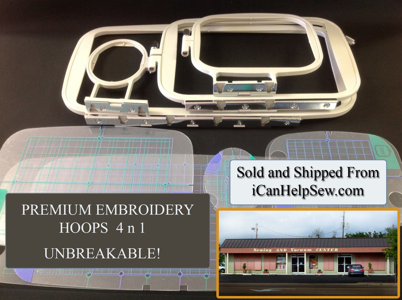 Brother Embroidery Hoop Replacement for PE 770, 780-D, PE 750-D, PE 700 + MORE