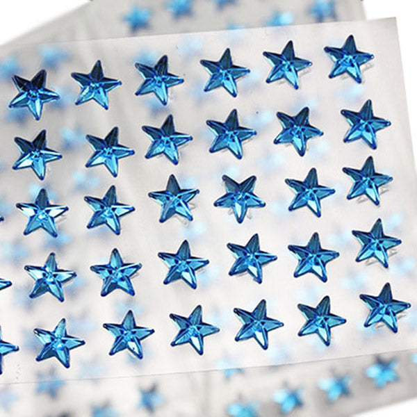Blue Stick On Star Gems