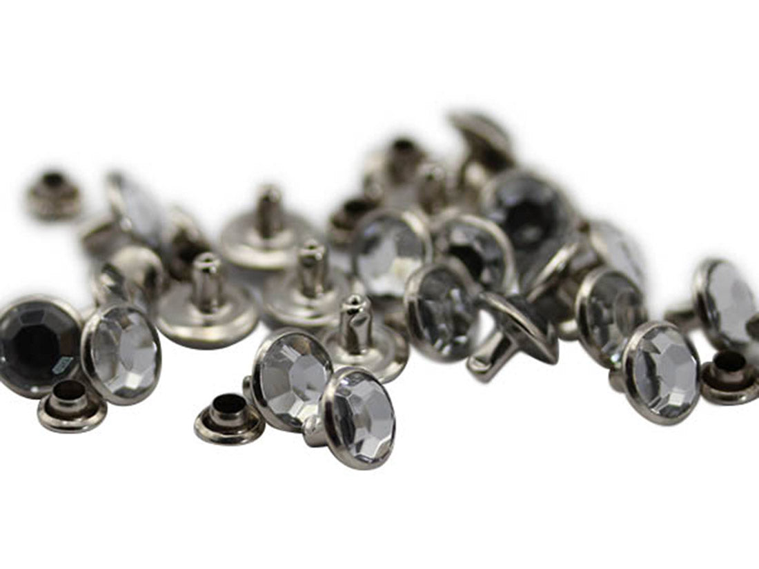 Crystal Clear Rhinestone Rivets