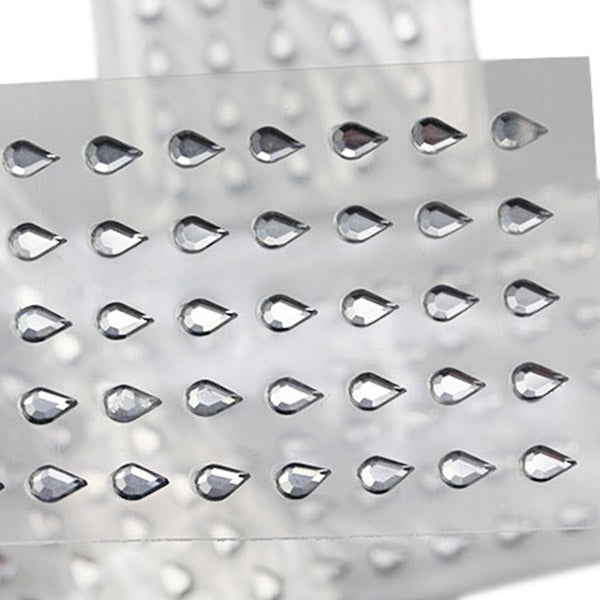 Crystal Teardrop Stick On Gems - 4x6mm - 250 Pieces