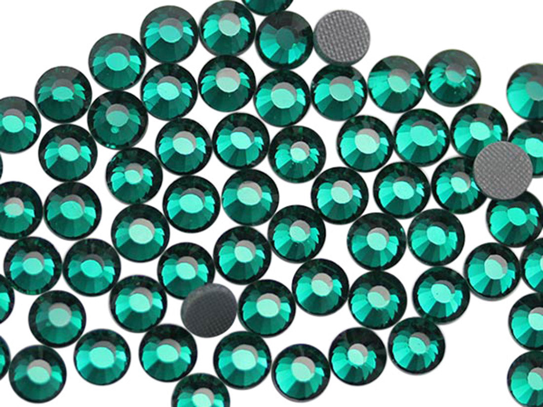 Green Emerald Hotfix Glass Rhinestones