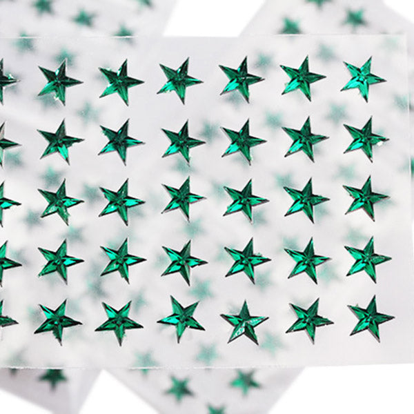 Green Stick On Star Gems