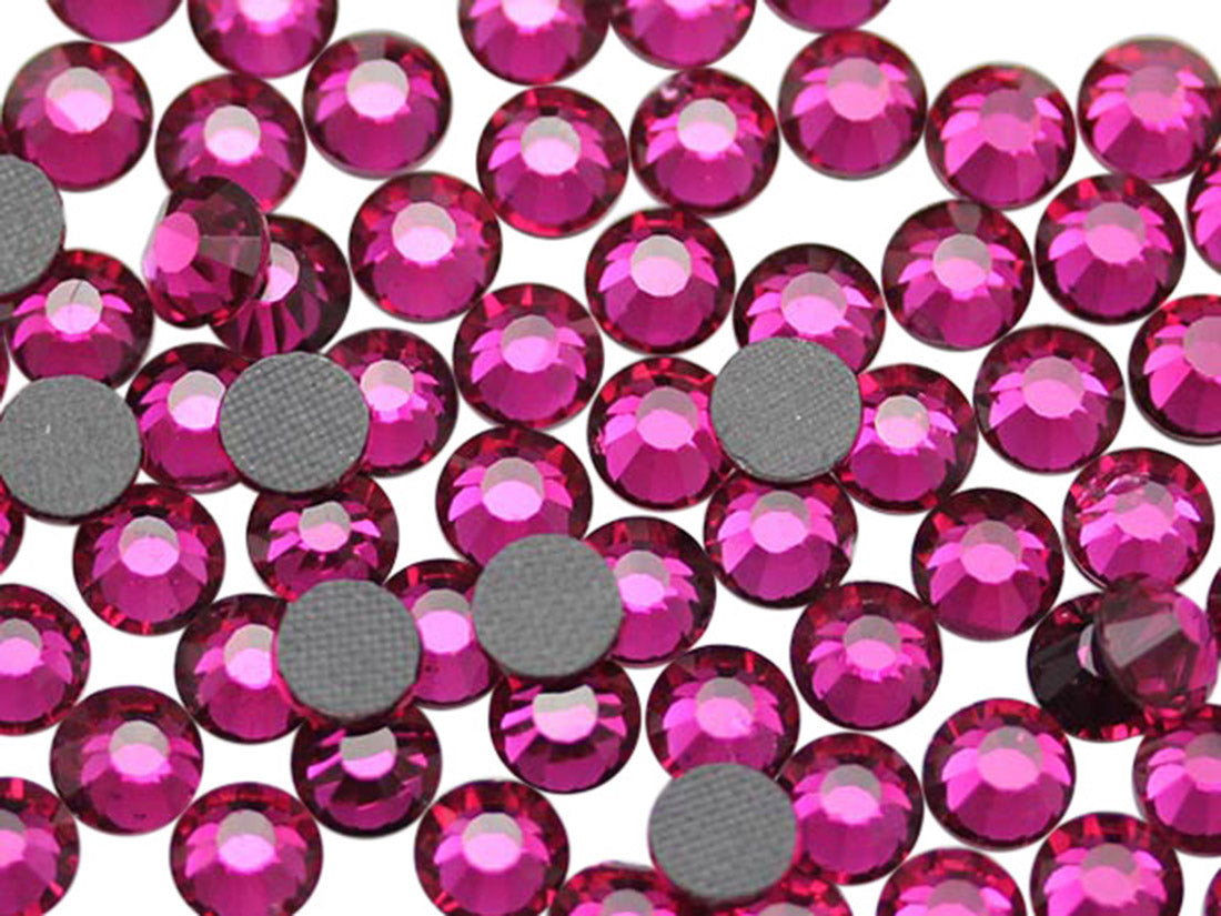 Pink Fuchsia Hotfix Glass Rhinestones