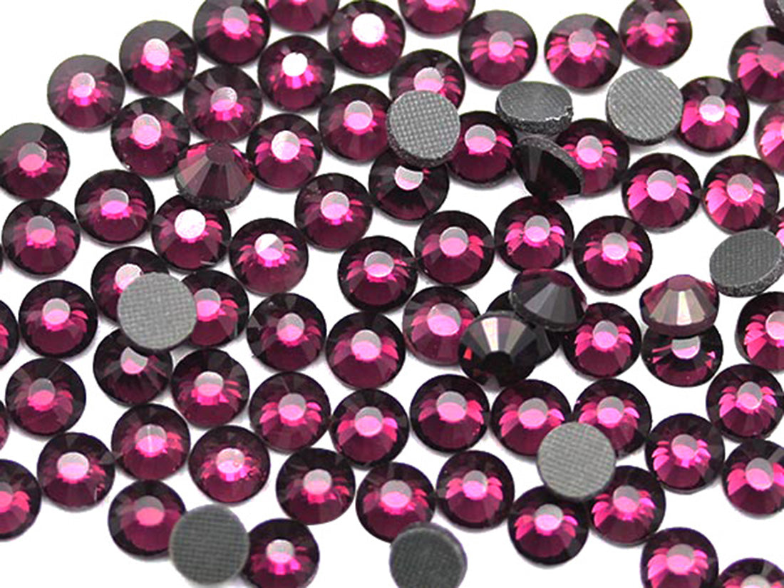 Purple Amethyst Hotfix Glass Rhinestones