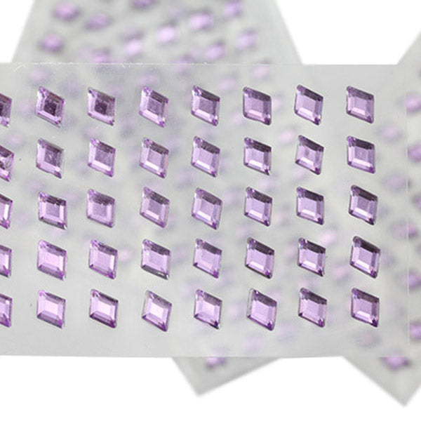 Purple Lilac Diamond Stick On Gems - 6x4mm - 250 Pieces