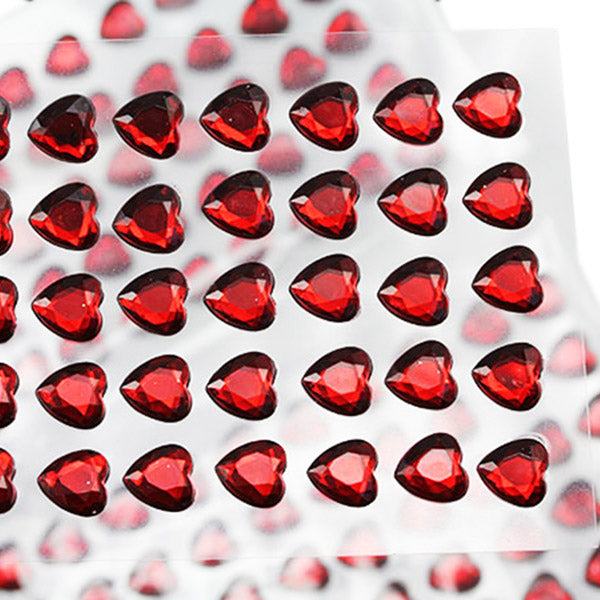 Red Heart Stick On Gems