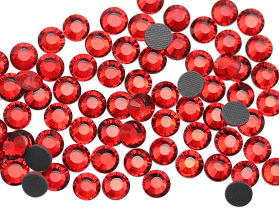 Red Light Siam Hotfix Glass Rhinestones