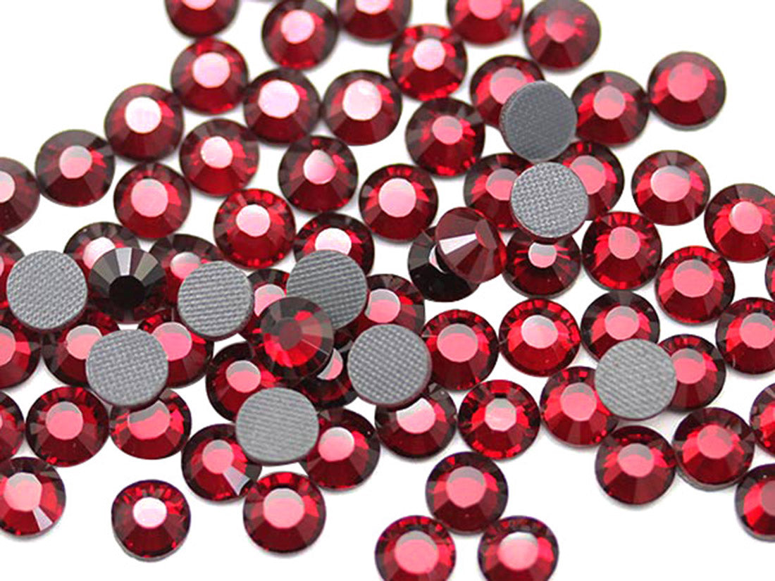 Red Ruby Hotfix Glass Rhinestones