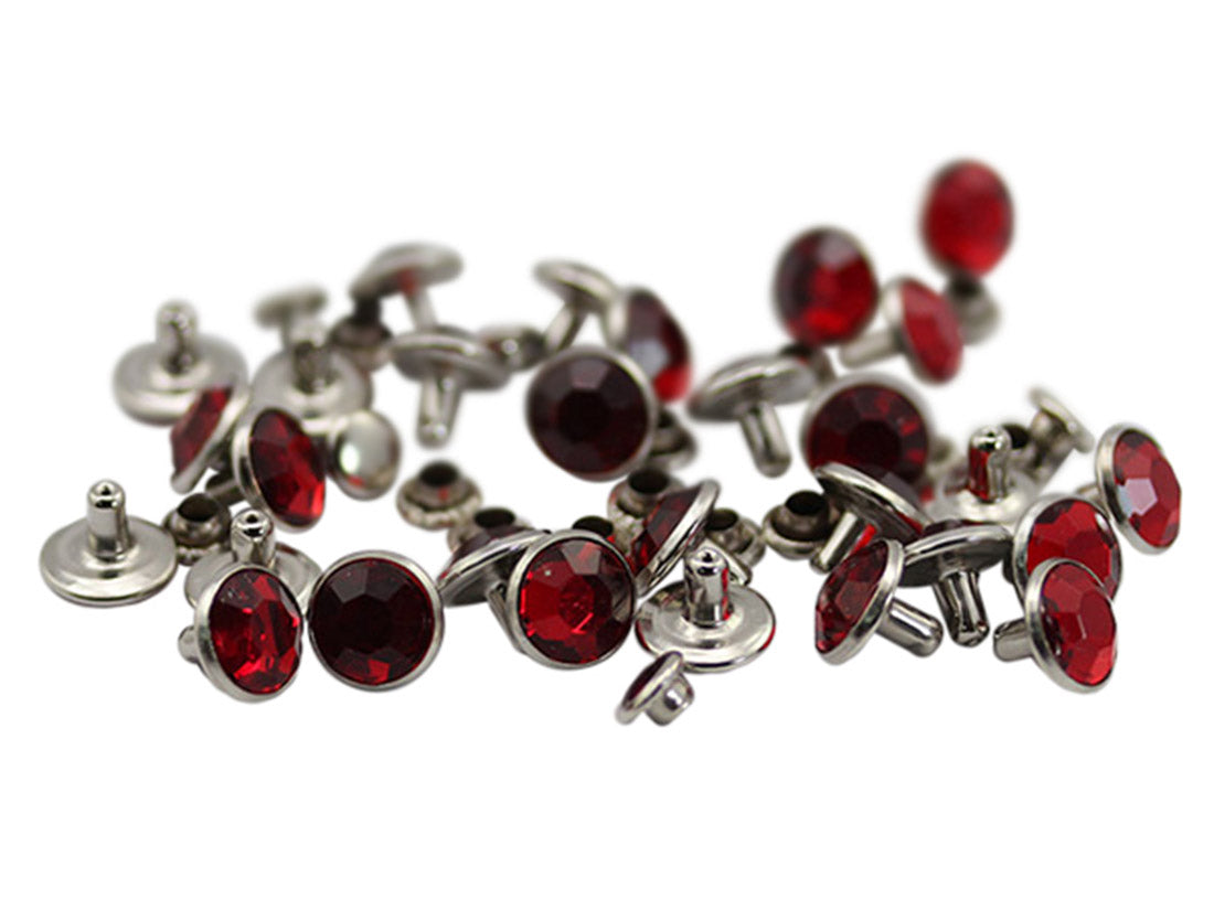 Red Ruby Rhinestone Rivets