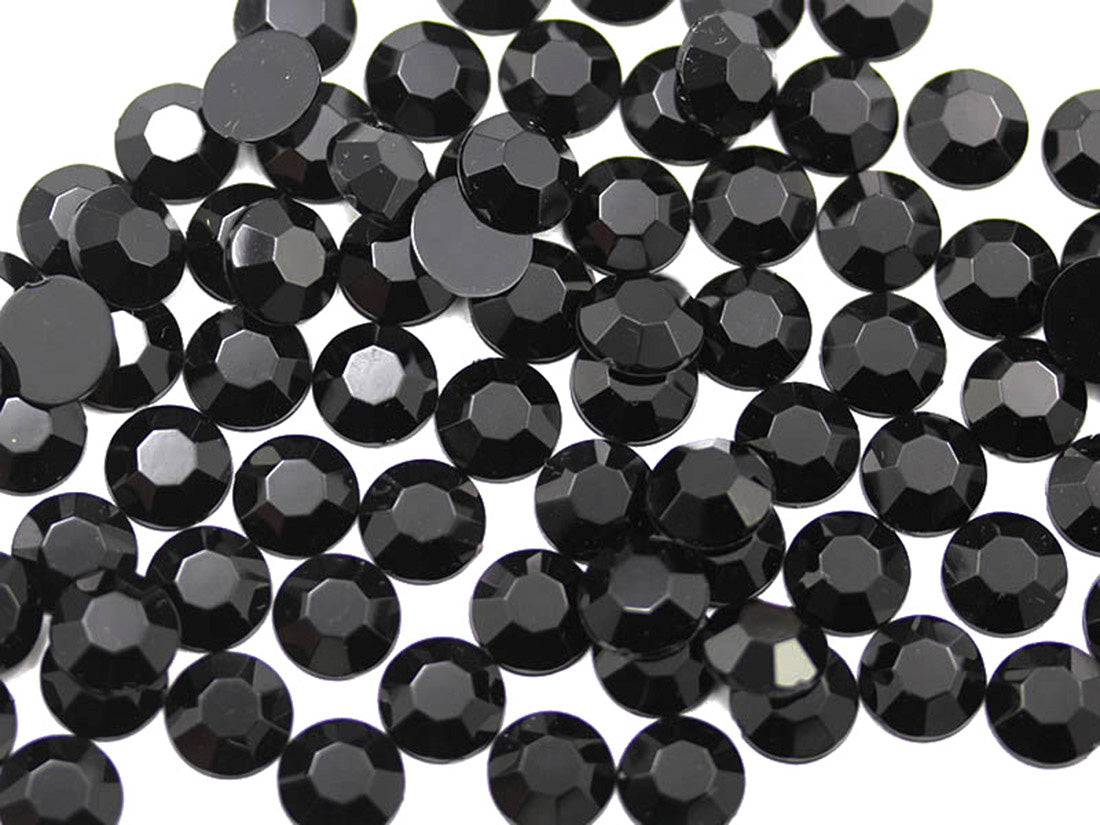 Black Flat Back Rhinestones