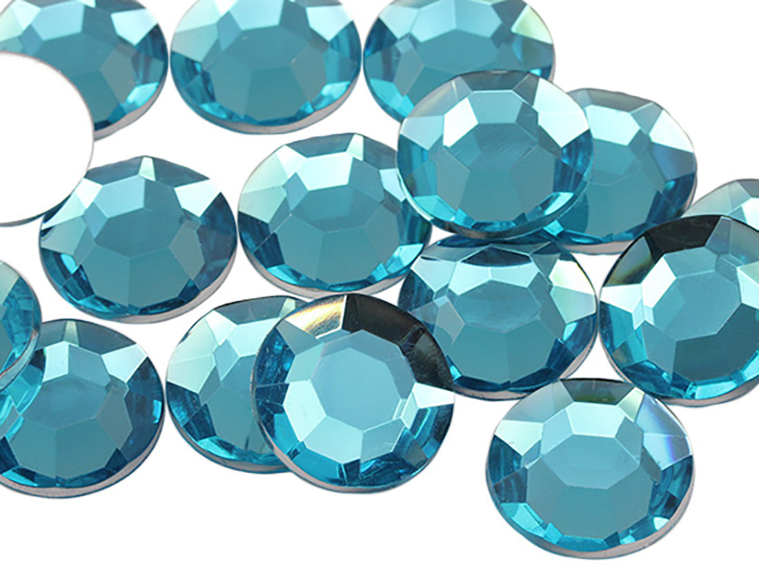 Blue Aqua Flat Back Rhinestones