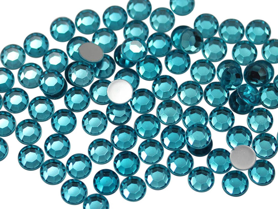 Blue Aquamarine Flat Back Rhinestones