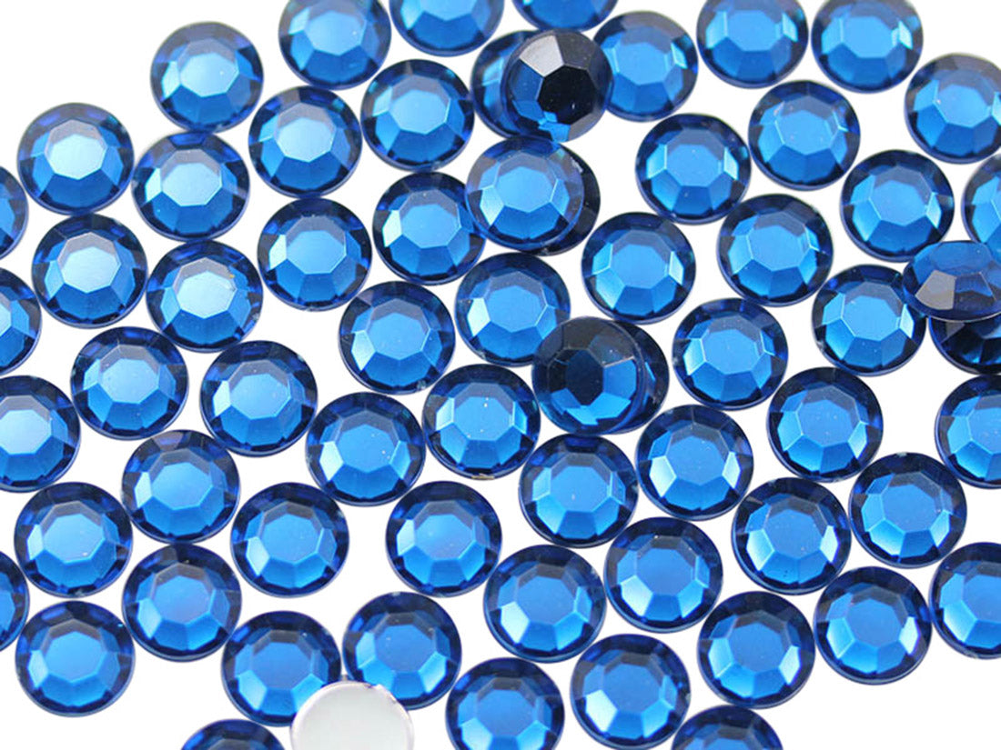 Blue Capri Flat Back Rhinestones