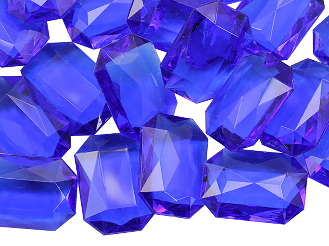 Blue Sapphire Octagon Point Back Gems - 25x18mm - 40 Pieces