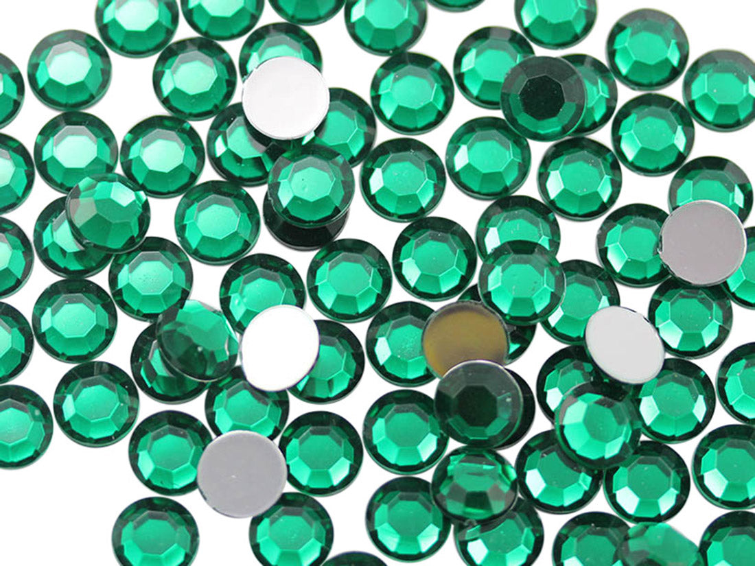 Green Emerald Flat Back Rhinestones