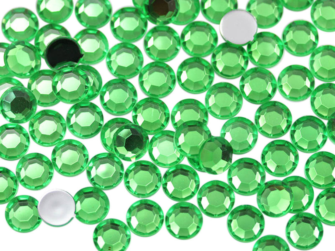 Green Peridot .PD2 Flat Back Rhinestones