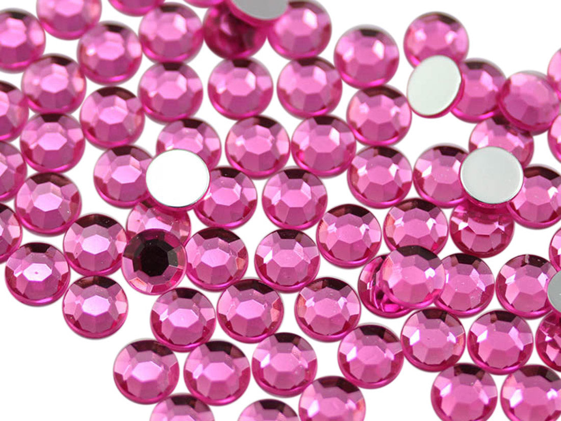 Pink Hot Flat Back Rhinestones