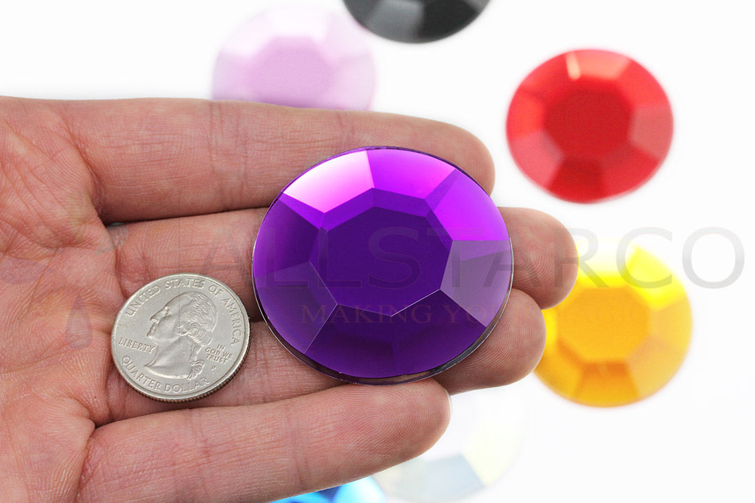 Purple Amethyst Extra Large Flat Back Rhinestones