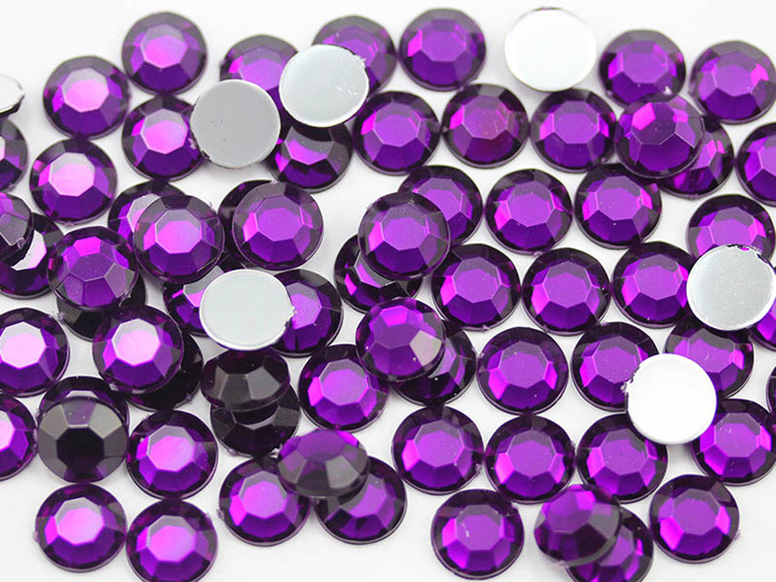 Purple Amethyst Flat Back Rhinestones