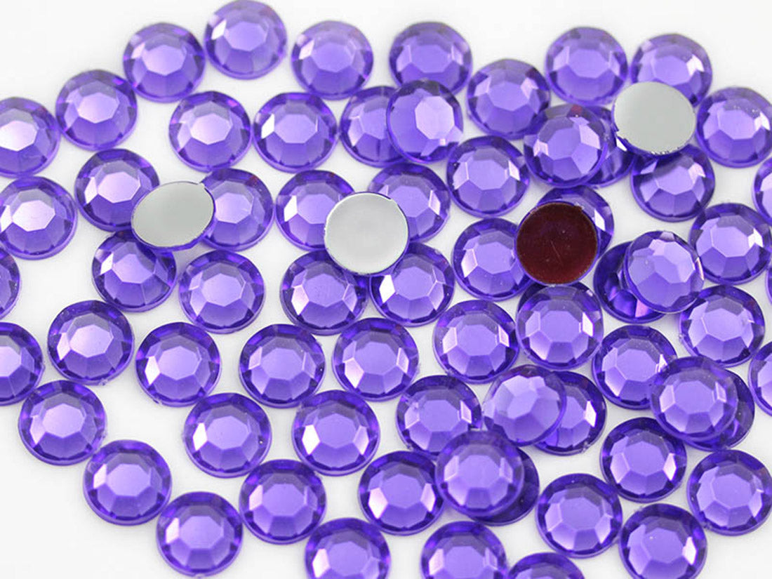Purple Violet Flat Back Rhinestones