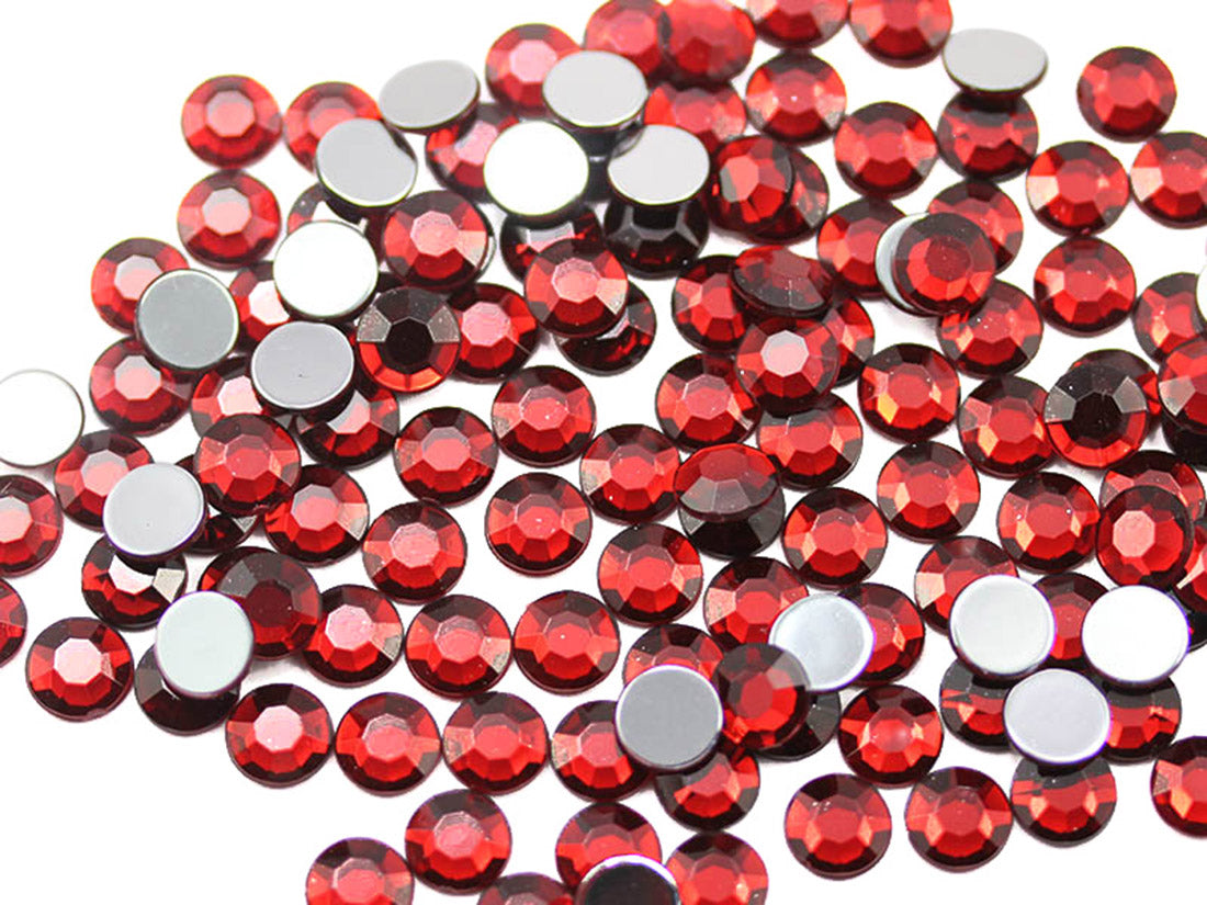 Red Dark Garnet Flat Back Rhinestones
