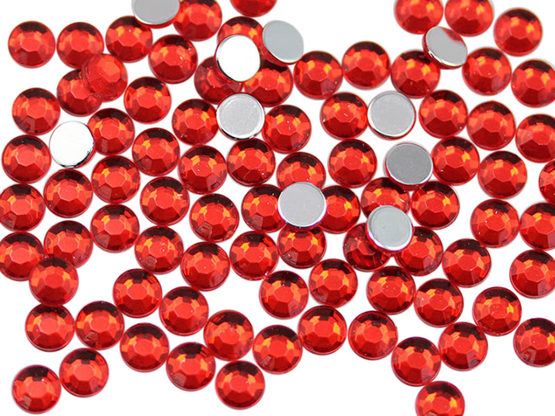 Red Light Siam Flat Back Rhinestones