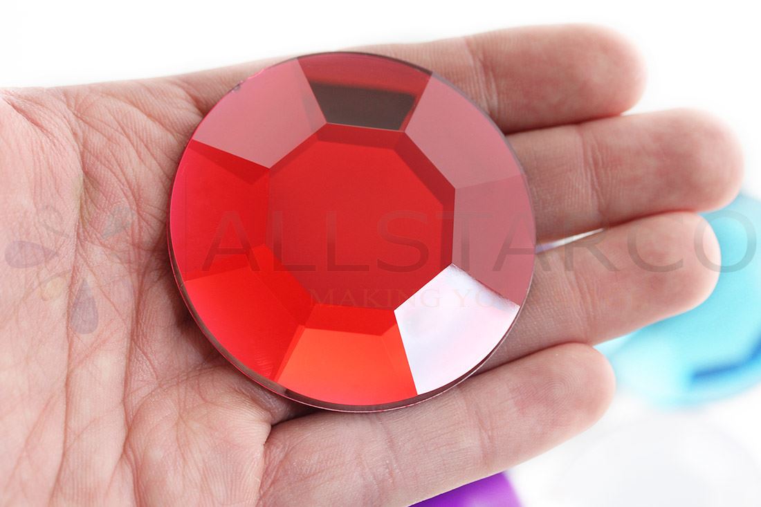 Red Ruby Extra Large Flat Back Rhinestones