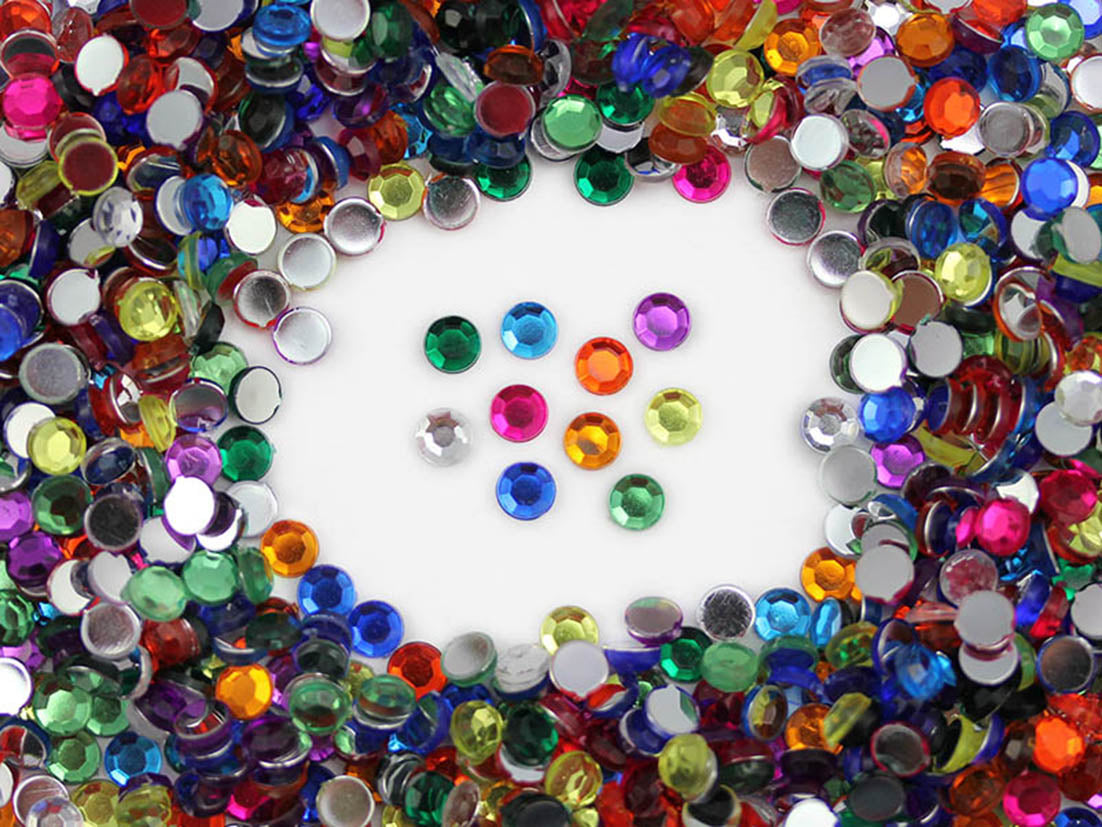 Assorted Colors Flat Back Rhinestones