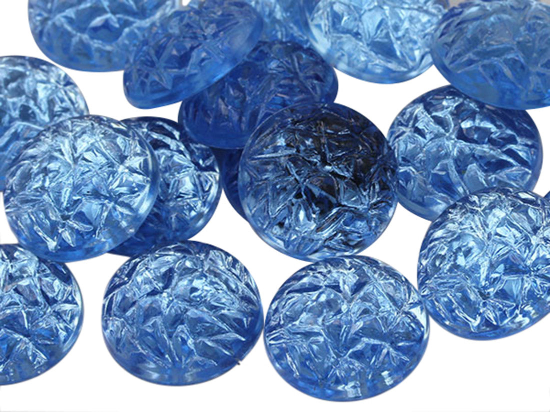 Blue Light Sapphire Round Baroque Cabochons - 18mm