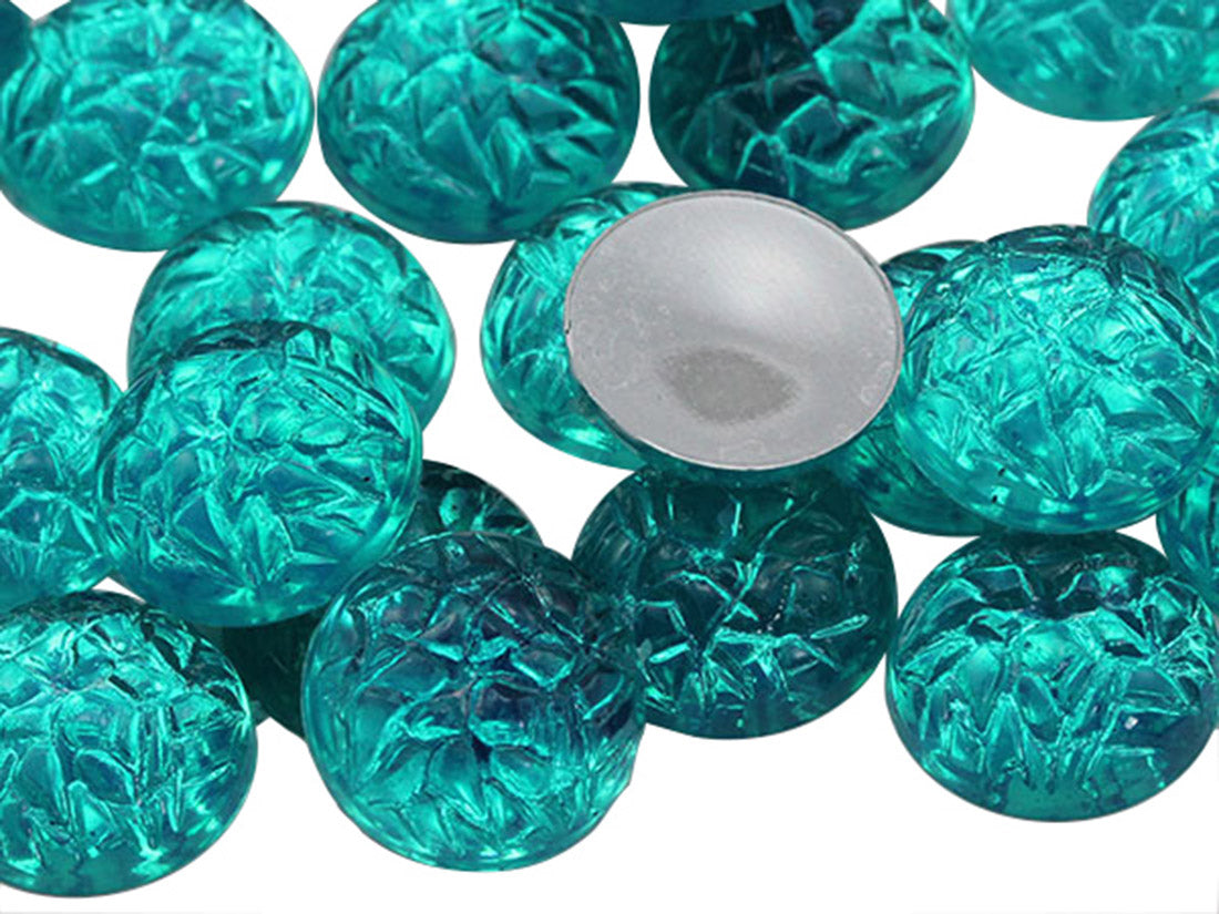 Blue Zircon Round Baroque Cabochons