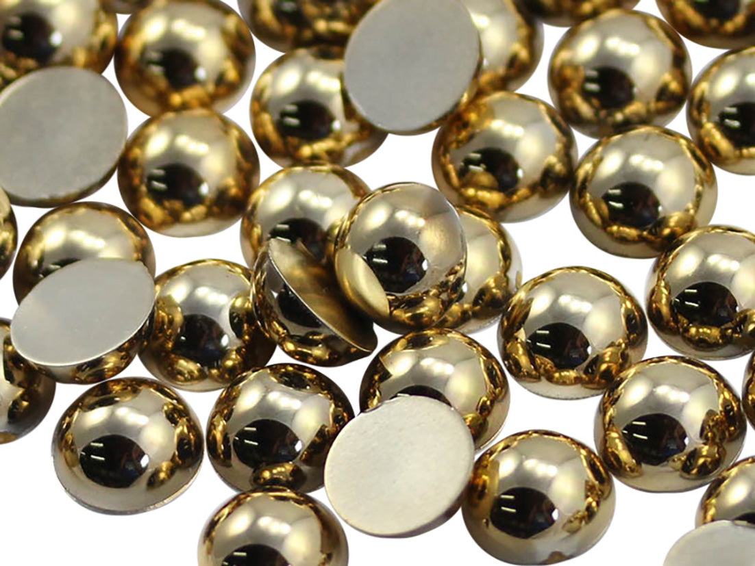 Gold Round Cabochons